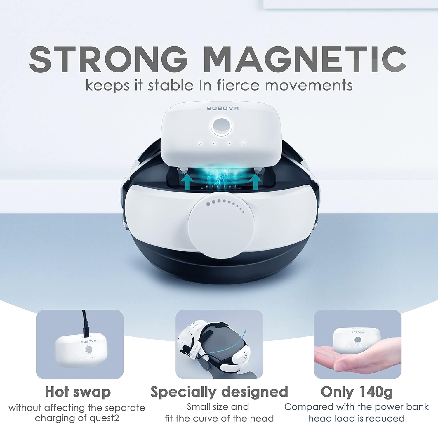 Correa Bobovr M2 Pro Con Bateria Para Oculus Meta Quest 2 - Imagen 2
