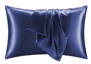 Funda Cobertor De Almohada Seda Anti Acne Granos Azul