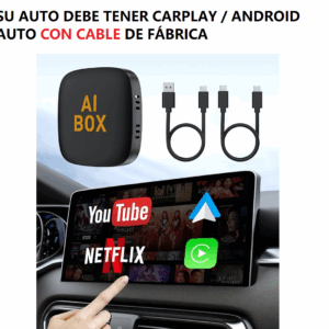 Convertidor Android Auto / Carplay A Inalambrico Con Netflix disney y youtube