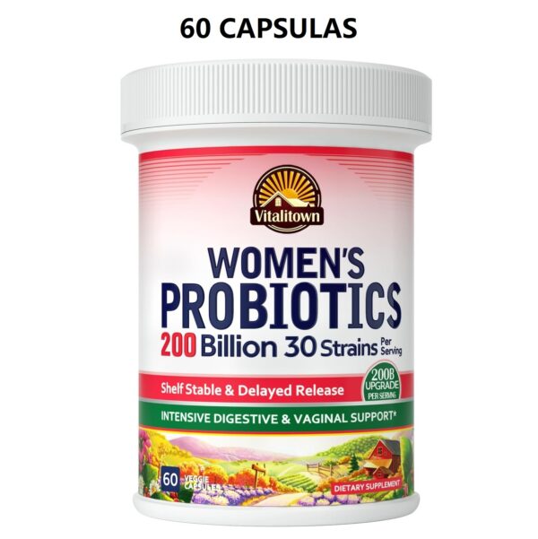 PROBIÓTICOS VITALITOWN 200 BILLONES CFU DE 30 CEPAS MUJER