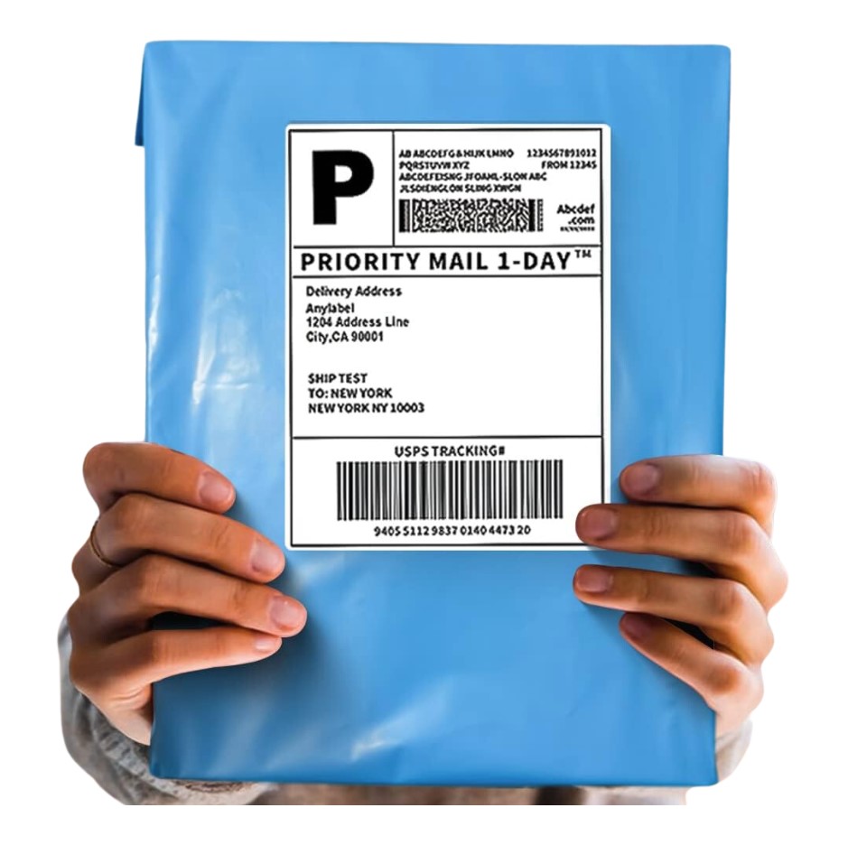 Bolsas ecommerce 33x25.4cm pack x100 polietilieno a prueba de agua con adhesivo azul