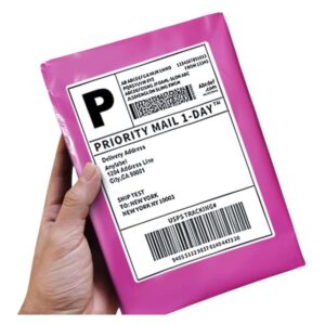 Bolsas ecommerce 22.8x15.2cm pack x100 polietilieno a prueba de agua con adhesivo Morado