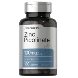 Vitamina Horbaach - Zinc Picolinate 100 Mg X 180 Caps Picolinato