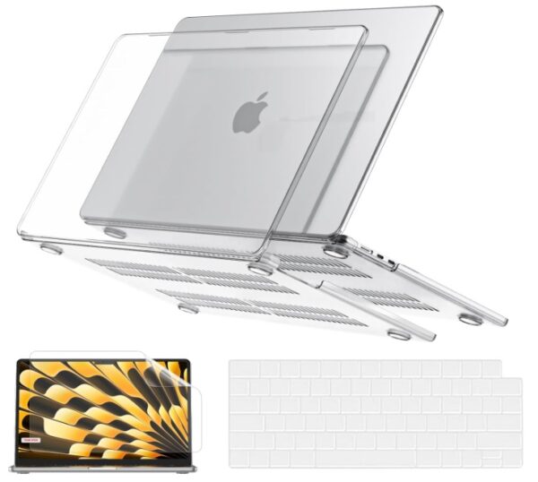 Case Protector cover Para Macbook Air 15 2025 M4 M3 M2 Mica pantalla y cobertor Teclado - Imagen 3