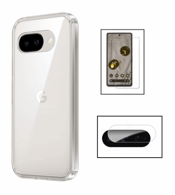 Combo Case Funda Y Mica Pantalla Y Camara Para Pixel 9a 2025