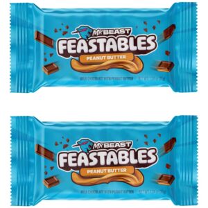 Chocolate Barra Mr Beast Feastables Peanut Butter mantequilla de mani Pack X2