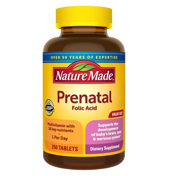 Multivitaminico Nature Made Prenatal Mujeres Embarazadas con acido folico
