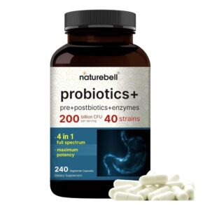 Vitamina Naturebell Probióticos 200 Billones Cfu Prebioticos Postbioticos Enzimas digestivas 240u