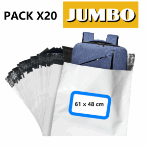 Bolsa Grande Polietileno Envios Ecommerce 61x48cm Pack X20 JUMBO