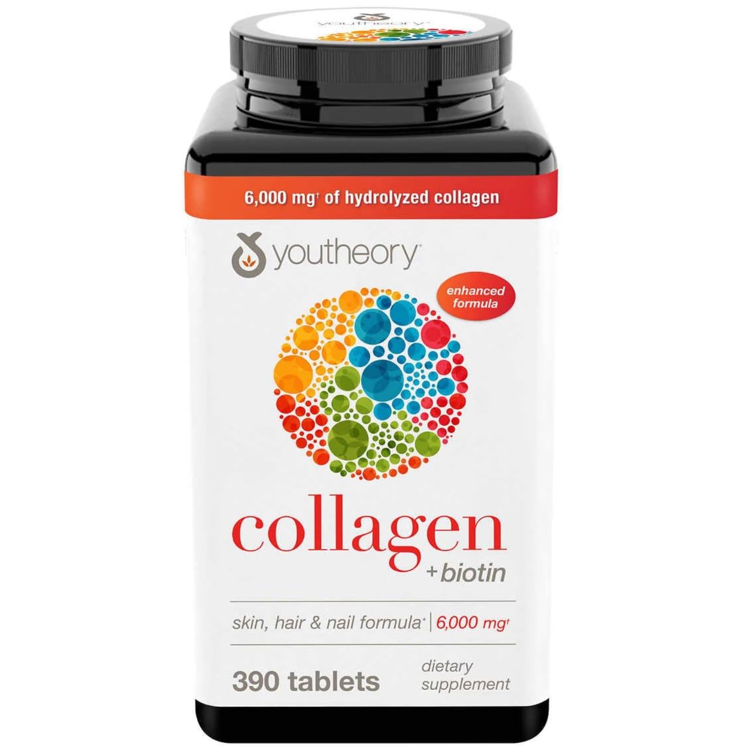 Youtheory Colageno Hidrolizado Mas Biotina 390 Tabletas