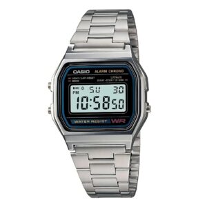 Reloj Casio A158wa-1 Vintage Digital Acero Plata