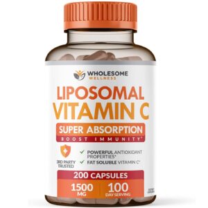 Vitamina C Liposomal 200 Capsulas Ácido Ascórbico Wholesome