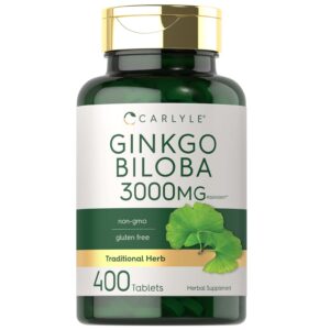 Vitamina Carlyle Ginkgo Biloba 3000mg 400 capsules