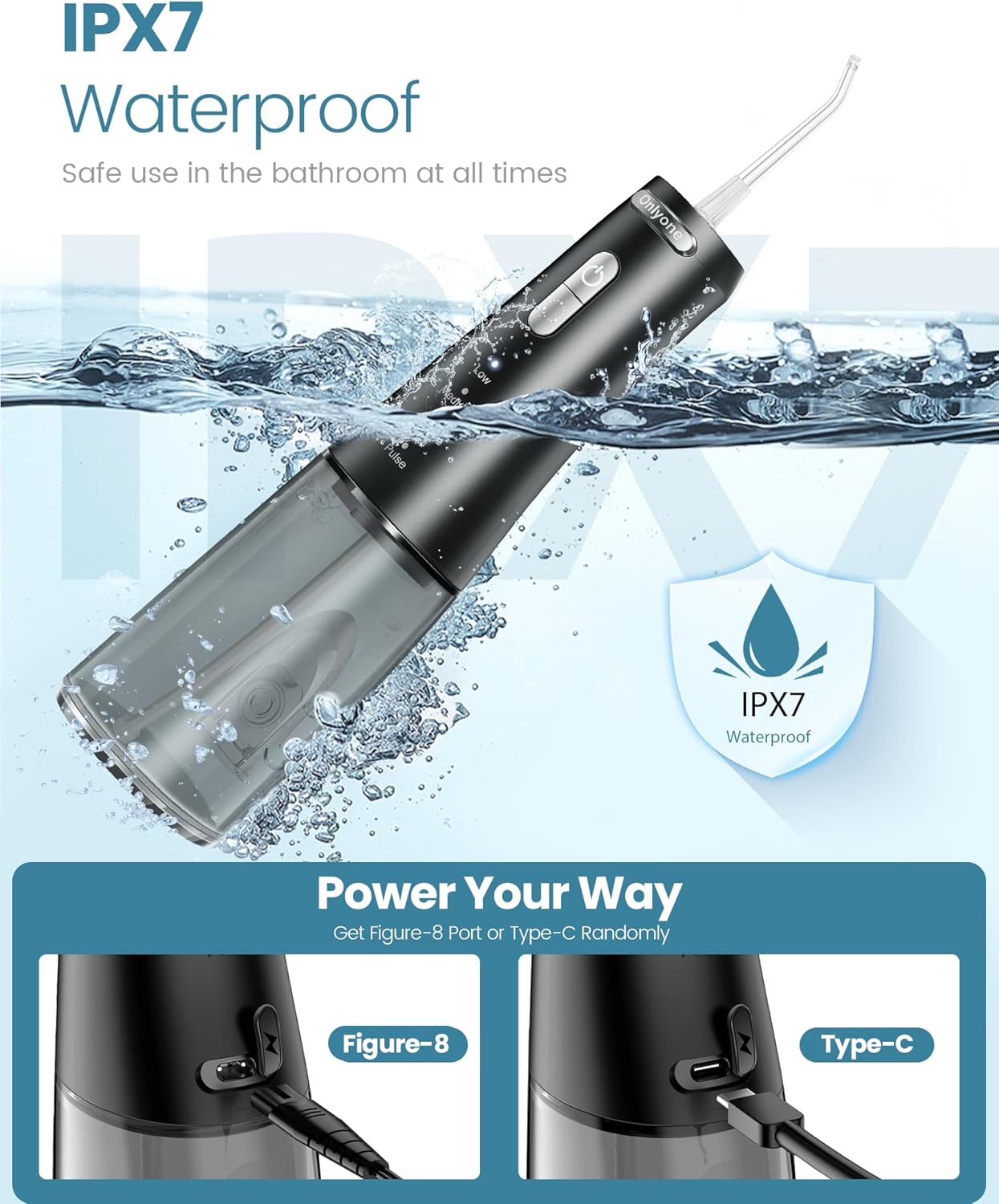 Irrigador Bucal Limpieza Dental Hilo Dental Electrico - Imagen 2