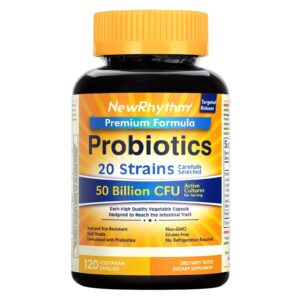 120 Cápsulas Newrhythm Probiotics, 50 Mil Millones De Cfu