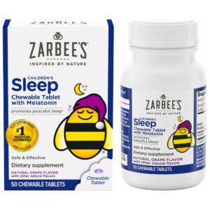 VITAMINA MASTICABLE NIÑOS PARA DORMIR MELATONINA ZARBEES 50 TABLETAS SUEÑO PROFUNDO