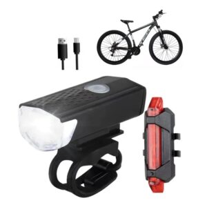 Kit Luces Delantera Y Trasera Led Recargable Bicicleta