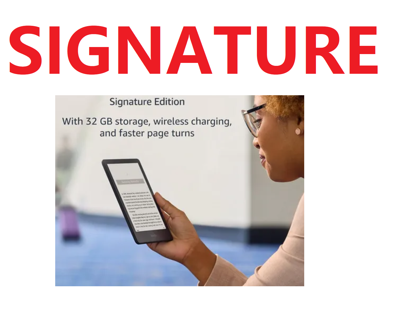 Amazon Kindle PAPERWHITE SIGNATURE E-reader 12va generacion de 7 pulgadas color negro