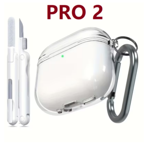 Case Protector Funda Para AirPods Pro 2 y pro 1 + kit de limpieza Compatible Magsafe transparente