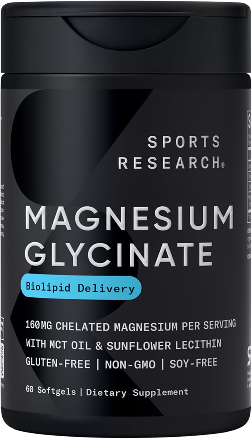 Glicinato De Magnesio Sports Research®: 90 Capsulas