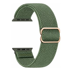 Correa Para Apple Watch 42mm 44mm 45mm 46mm 49mm Verde Nylon