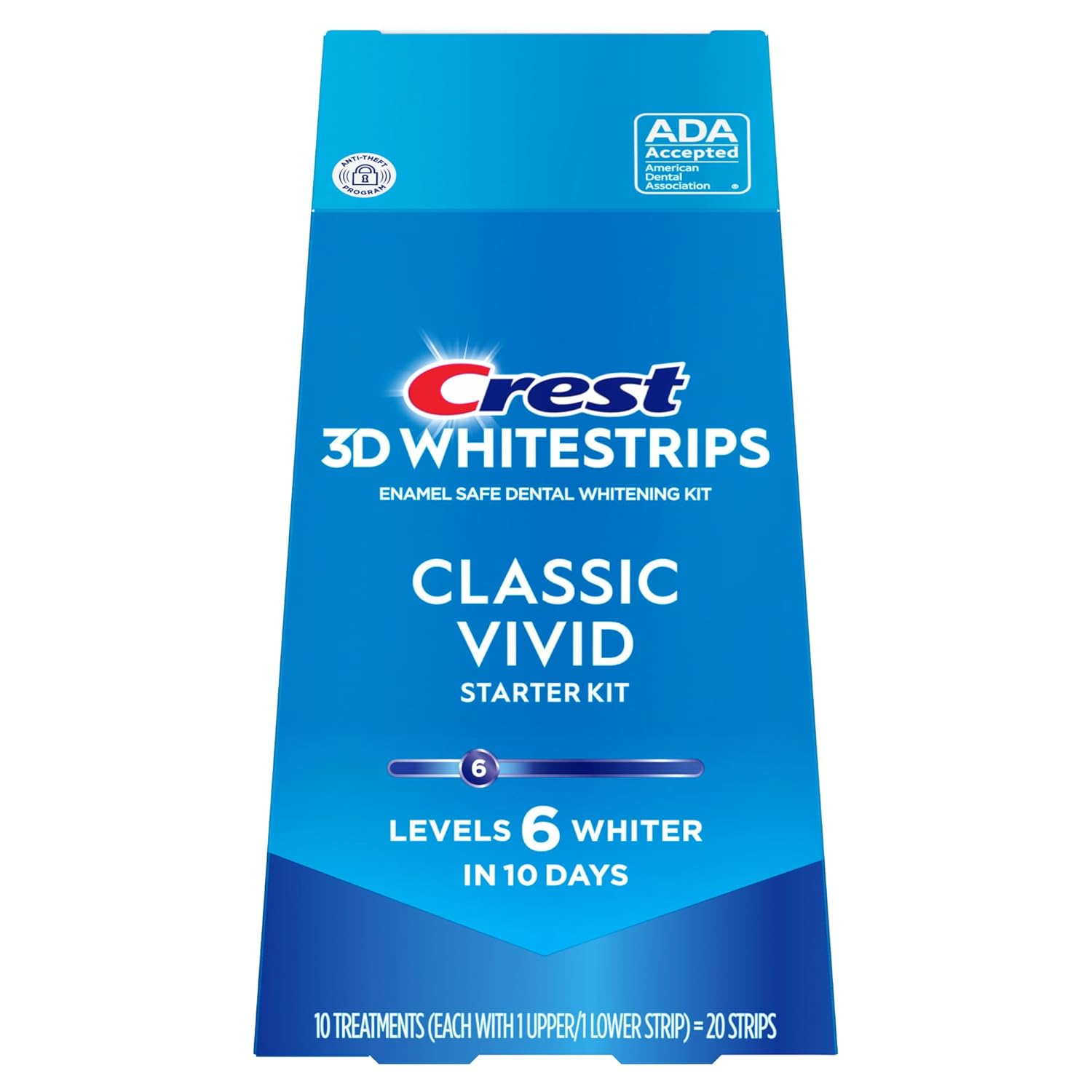 20 Tiras Blanqueadoras Crest Caja Vivid 10 Tratamientos
