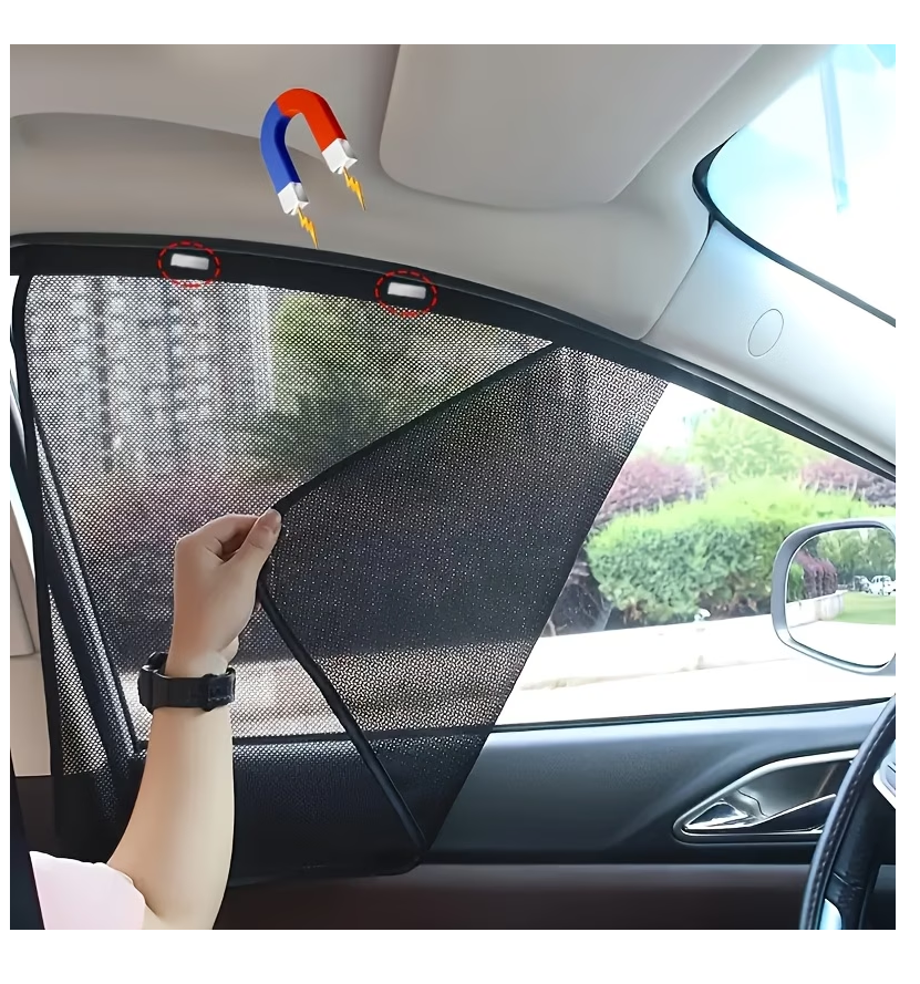4 Tapasol Magnéticos Para Ventanas De Autos O Camioneta - Imagen 3