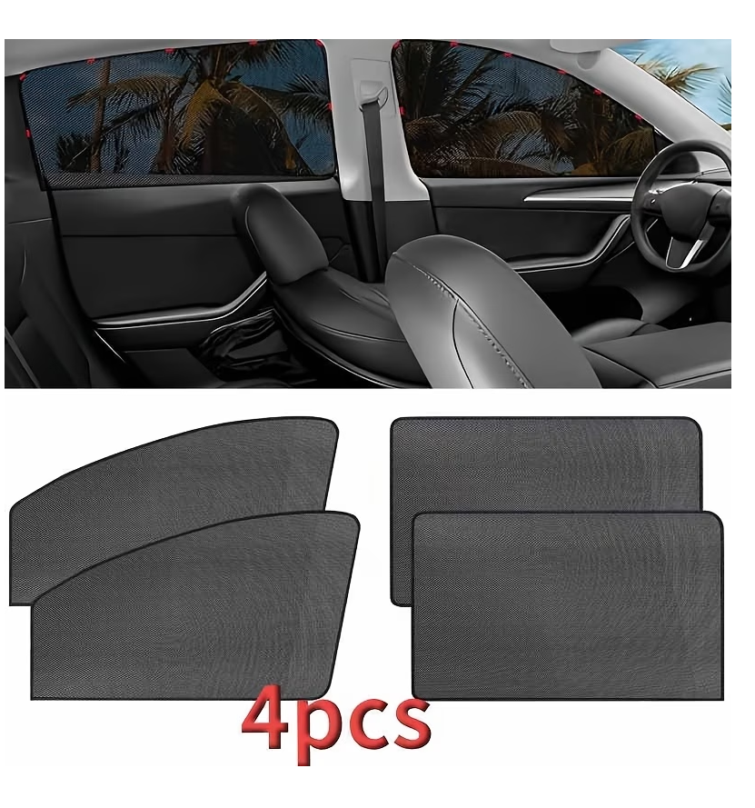 4 Tapasol Magnéticos Para Ventanas De Autos O Camioneta - Imagen 2